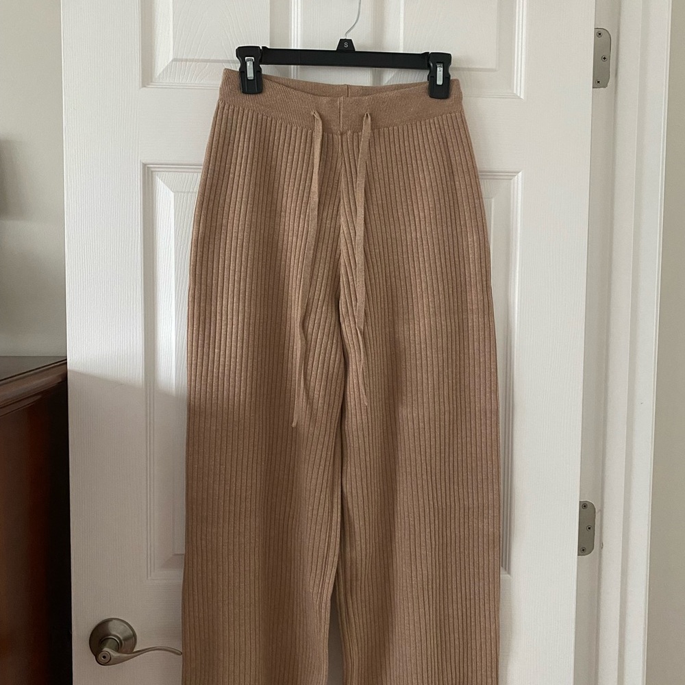 Morning Mist Ribbed Knit Pants